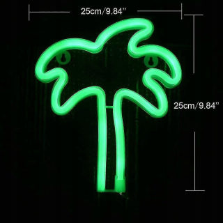 LED neónové značky teplou stenou