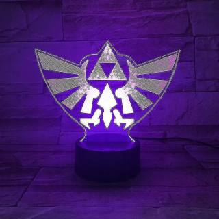Lengend of Zelda 3D LED nočné svetlo Detská spálňa