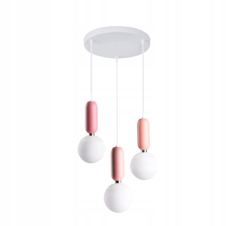 Ľahká prestíž LP-044/3P Pink Hanging Lamp Rubi