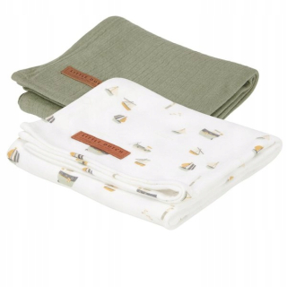 Malé holandské swaddles 70 x 70 cm (2 ks) čisté oli