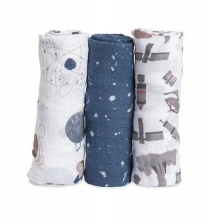 Little Unicorn Cotton Swaddle (3 ks)