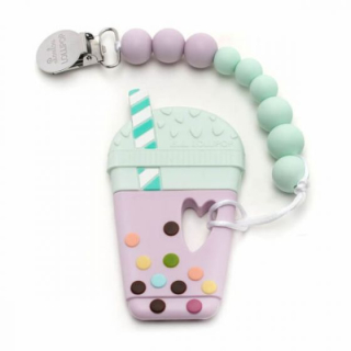 Loulou Lollipop Teether s príveskom bublinového čaju