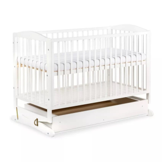 Detská postieľka 120x60 Kluupś Henry White Cradle Zásuvka