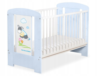 Postieľka 120x60cm Donkey Lucek Blue 5011-03-