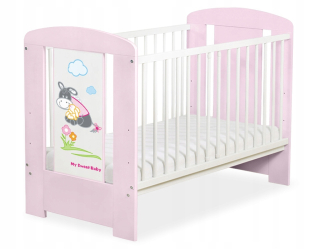 Detská postieľka 120x60cm Donkey Lucek Pink 5011-08-814