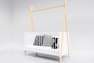 Posteľ 2in1 tipi 140x70 borovicová bariéra zadarmo