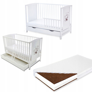 Helenka Bed + White Couch + matrac KPK