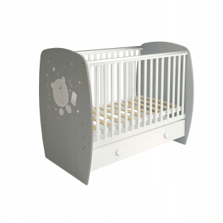 Detská posteľ Polini 710 Gray-White 120x60 cm