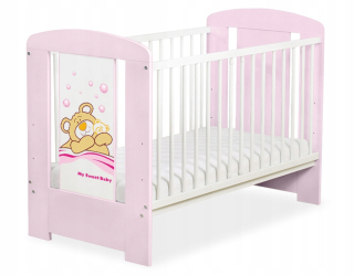 COT120X60CM Barnaba Teddy Bear Pink 5005-08-800