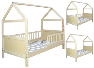 Bed House 160x70 Pine + 2in1 Bariérová gauč