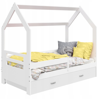 Posteľ d3b 160x80 bariérová stojan biela šedá