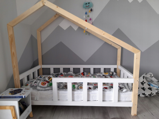 Posteľný dom Montessori masívne drevo