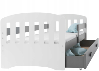 Šťastná posteľ pre deti 160x80 + bariéra + matrac
