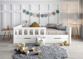Tian P Luna Bed + Zásuvka 120x200 Lackimeble