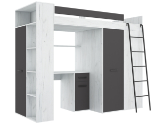 Mezzanine Bed Scarbrobe Desk Verana P Craft/Graphite