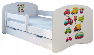 Detská posteľ 160 x 80 cm zásuvka na auto booboo