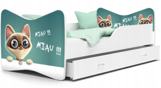 Detská posteľ 140x70 matrac + grafika kevin