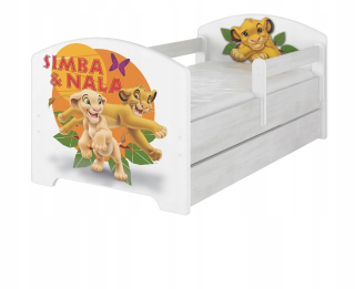 Detská posteľ 160x80 matracová zásuvka King Lion