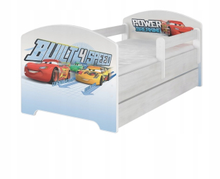 Detská posteľ 180x80 ZÁSUVKA mat. Pena CARS