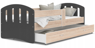 Detská posteľ 180x90 Gray/Sonoma Happy Oak