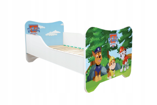 Detská posteľ Bajka 140x70 Dog Adventure v lese
