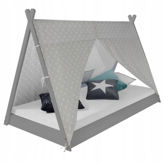 Detská posteľ tipi 90x200cm drevená tkanina