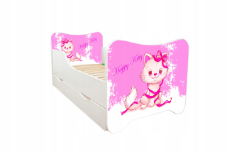 Detská posteľ so zásuvkou - Happy Kitty 160x80