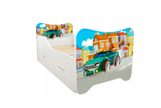 Detská posteľ so zásuvkou - super auto 160x80