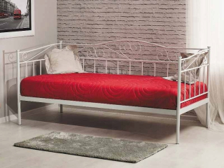 Single Metal Bed White Barma 90x200