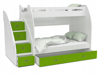 Bunk Bed 120/90x200 Zásuvka + matrac zuzia