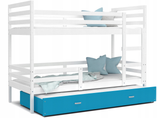 Bunk Bed 190x80 White Blue Jacek 3