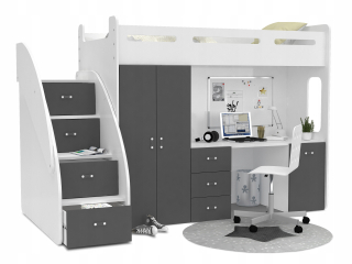 Bunk Bed 200x80 Matrace + Zuzia Plus Desk