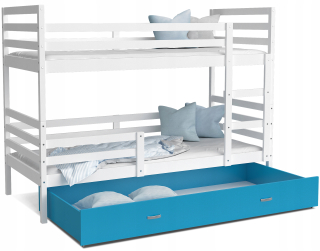 Bunk Bed 200x90 White Blue Jacek