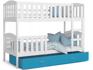 Bunk Bed 200x90 White Blue Winnie