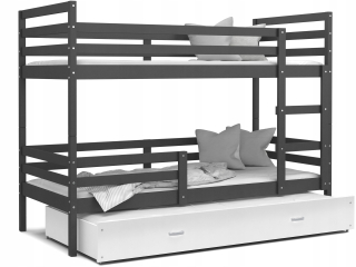 Bunk Bed 200x90 Gray White Jacek 3