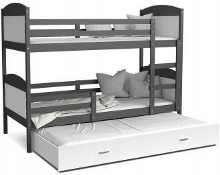 Bunk Bed 200x90 Gray White Mateusz 3