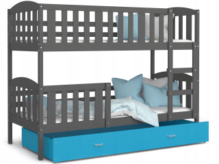 Bunk Bed 200x90 Gray Blue Winnie