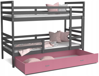 Bunk Bed 200x90 Šedý ružový Jacek