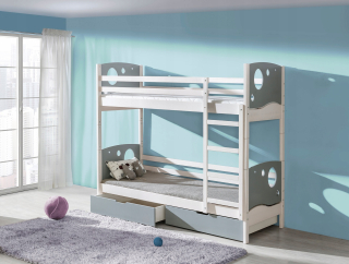 Kevin Bunk Bed bez matracov - rôzne farby