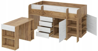 Úsmev P Craft Gold/Craft Biele posteľ