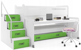 Poschodová posteľ pre 3 deti Max 1 200x80 + stôl