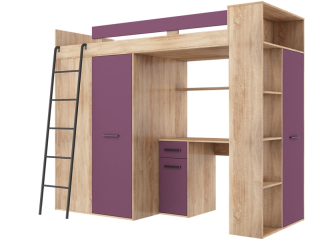 Poschodové postele verany L Sonoma/Violet Desk