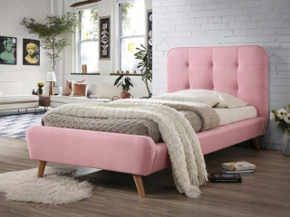 Čalúnená posteľ Pink Tiffany 90x200 + rám