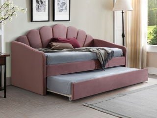 Dvojité zasunuteľné lôžko 90x200 Bella Velvet Pink