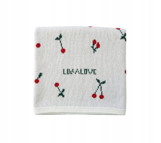 Lullalove: bambusová prikrývka Rok -round čerešne