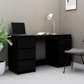 Lumarko Desk, čierny, 140x50x77 cm, čipboard