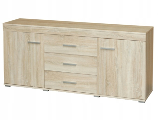 M22 skrinka 160 cm hrudník zásuviek Sonoma Oak 3 zásuvky