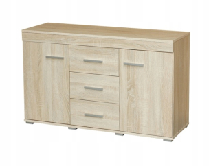 M23 skrinka 120 cm hrudník zásuviek Sonoma Oak 3 zásuvky