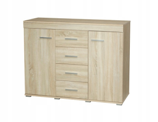 M4 Dresser 120 cm so 4 zásuvkami Sonoma Oak Cabinet
