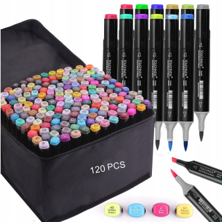 Alkoholické markery Pro Set 120ks dotyk + taška